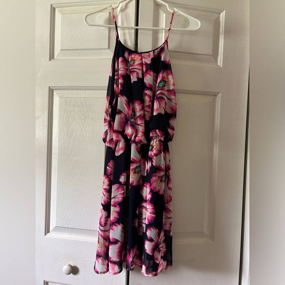 Tropical Open Back Dress